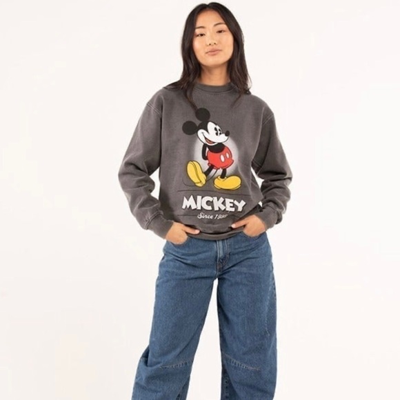 GUCCI Disney 20Stainless Steel cotton Mickey Mouse Crewneck Short sleeve T-shirt Tops cut 565806 gray L